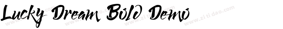 Lucky Dream Bold Demo字体转换